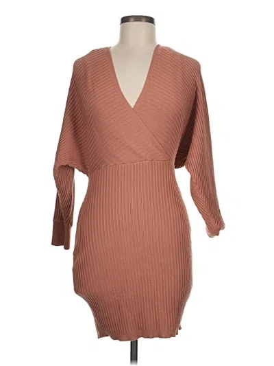 Pre-owned Love Tree Cocktail Dress In Tan