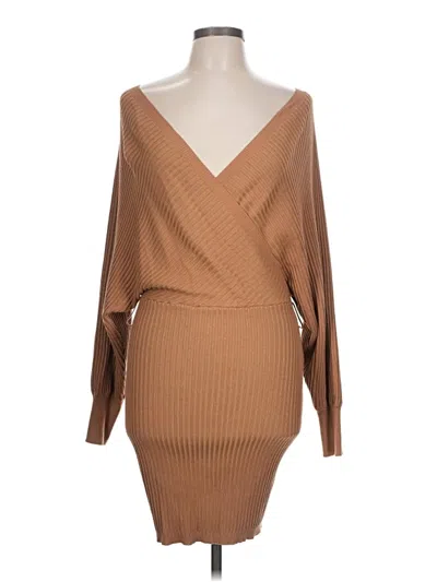 Pre-owned Love Tree Cocktail Dress In Tan