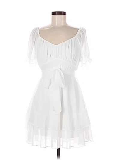 Pre-owned Love Tree Cocktail Dress In White