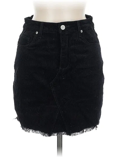 Pre-owned Love Tree Denim Skirt In Black