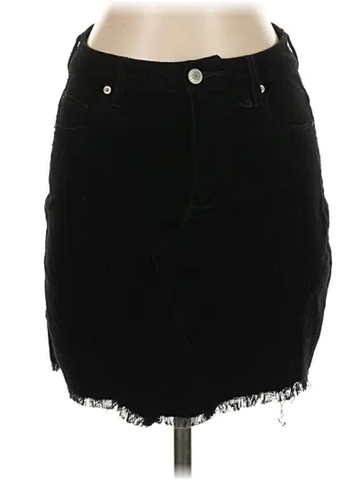 Pre-owned Love Tree Denim Skirt In Black