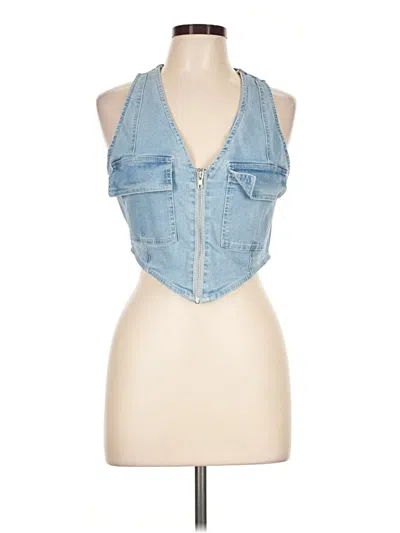Pre-owned Love Tree Denim Vest In Blue