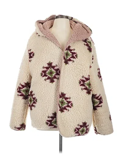 Pre-owned Love Tree Faux Fur Jacket In Ivory