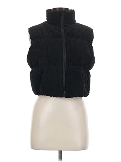 Pre-owned Love Tree Faux Fur Vest In Black