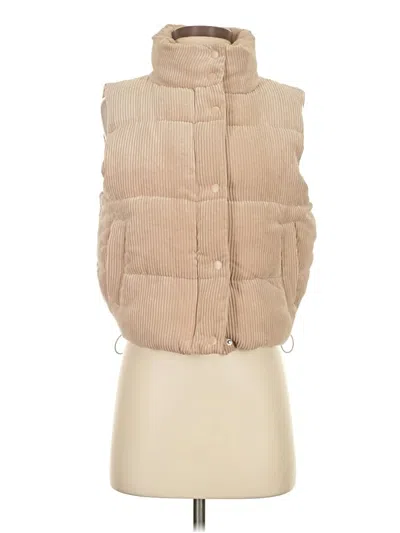 Pre-owned Love Tree Faux Fur Vest In Brown