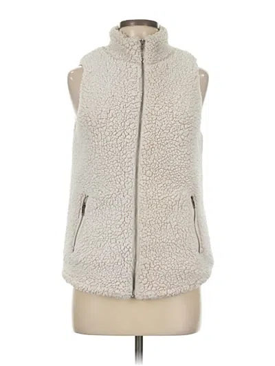 Pre-owned Love Tree Faux Fur Vest In Ivory