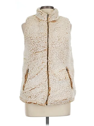 Pre-owned Love Tree Faux Fur Vest In White
