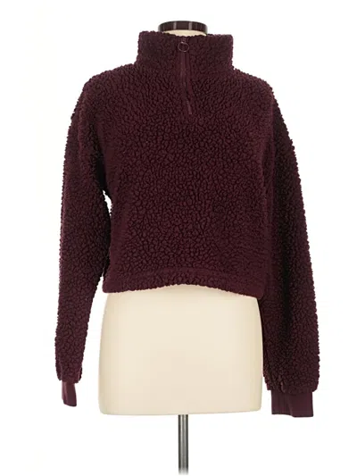 Pre-owned Love Tree Fleece Jacket In Burgundy