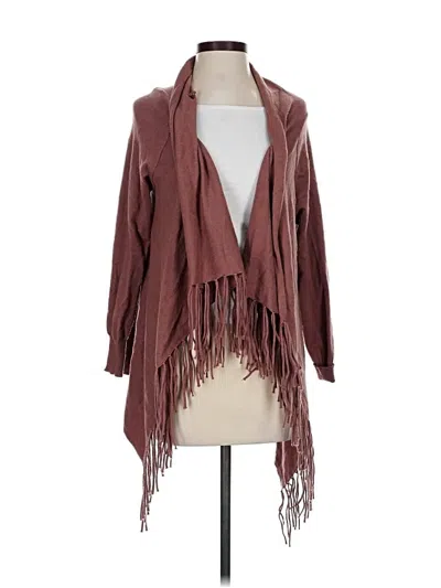 Pre-owned Love Tree Kimono In Burgundy