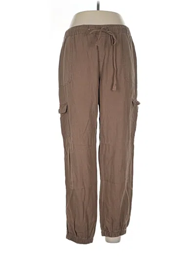 Pre-owned Love Tree Linen Pants In Brown