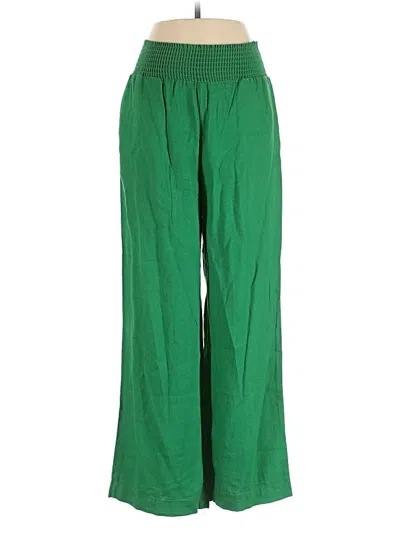Pre-owned Love Tree Linen Pants In Green