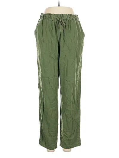 Pre-owned Love Tree Linen Pants In Green