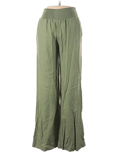 Pre-owned Love Tree Linen Pants In Green
