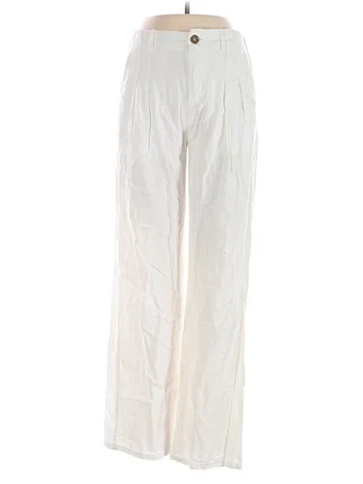 Pre-owned Love Tree Linen Pants In Ivory
