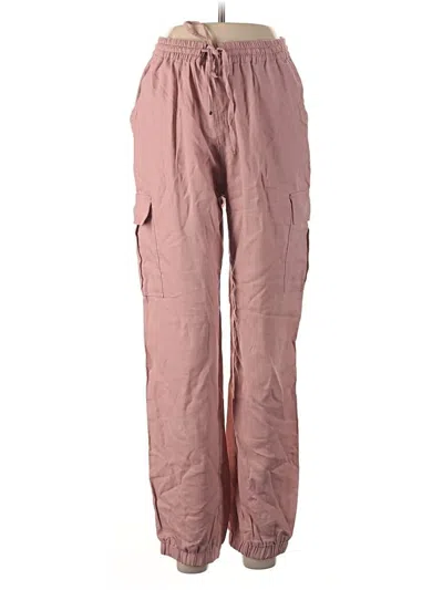 Pre-owned Love Tree Linen Pants In Pink