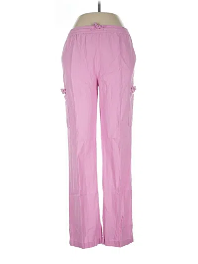 Pre-owned Love Tree Linen Pants In Pink