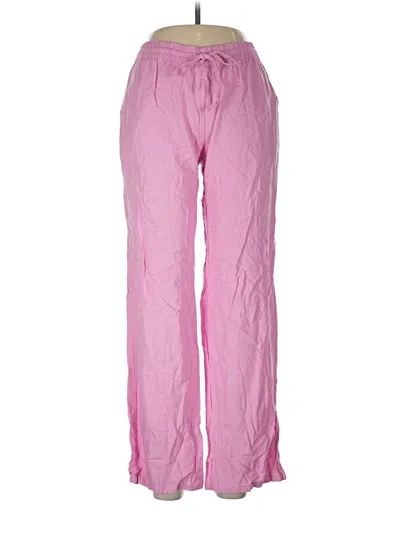 Pre-owned Love Tree Linen Pants In Pink