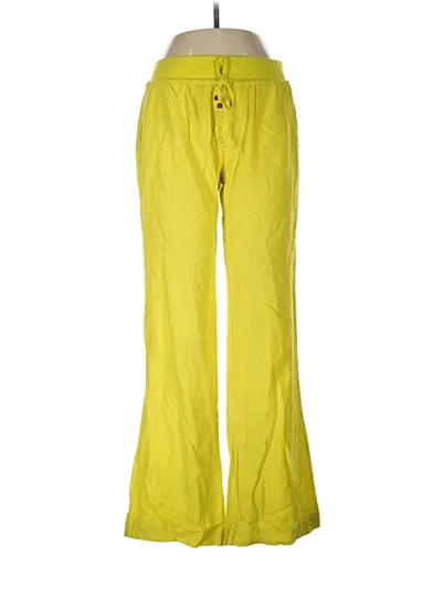 Pre-owned Love Tree Linen Pants In Yellow