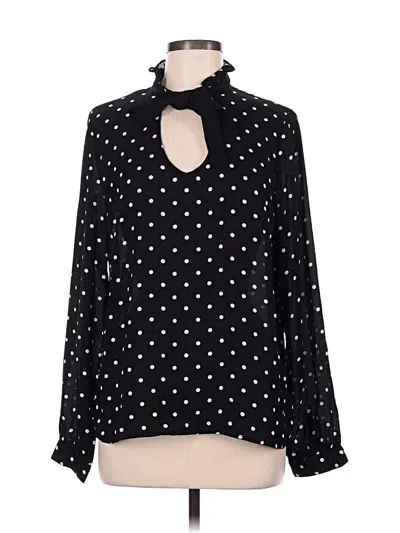 Pre-owned Love Tree Long Sleeve Blouse In Black