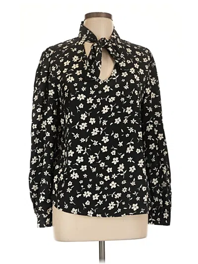 Pre-owned Love Tree Long Sleeve Blouse In Black