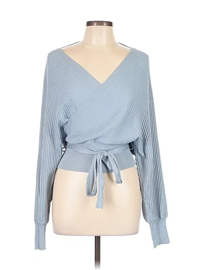 Pre-owned Love Tree Long Sleeve Blouse In Blue