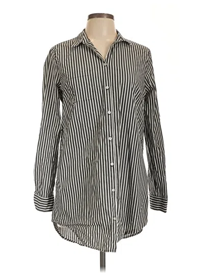 Pre-owned Love Tree Long Sleeve Blouse In Silver