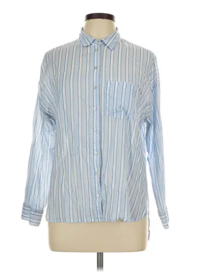 Pre-owned Love Tree Long Sleeve Button Down Shirt In Blue