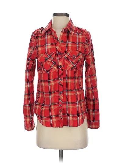 Pre-owned Love Tree Long Sleeve Button Down Shirt In Red