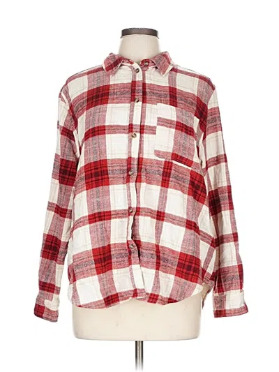 Pre-owned Love Tree Long Sleeve Button Down Shirt In Red