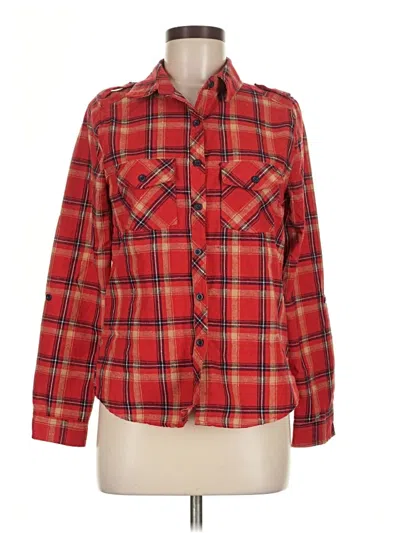 Pre-owned Love Tree Long Sleeve Button Down Shirt In Red