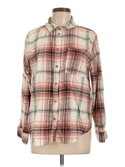 Pre-owned Love Tree Long Sleeve Button Down Shirt In Red
