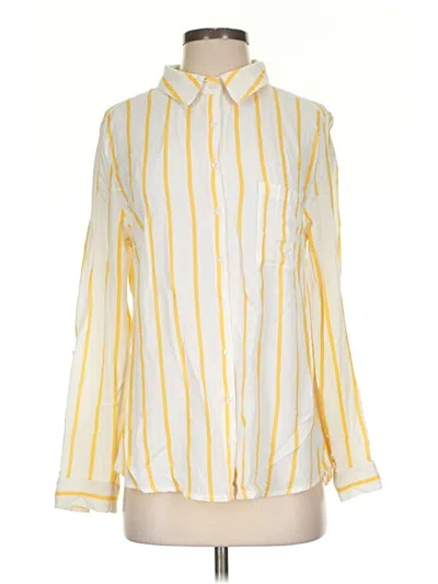 Pre-owned Love Tree Long Sleeve Button Down Shirt In Yellow