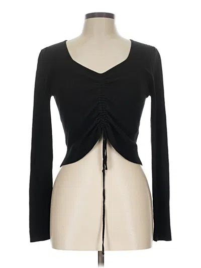 Pre-owned Love Tree Long Sleeve Top Black Sweetheart Neckline Tops