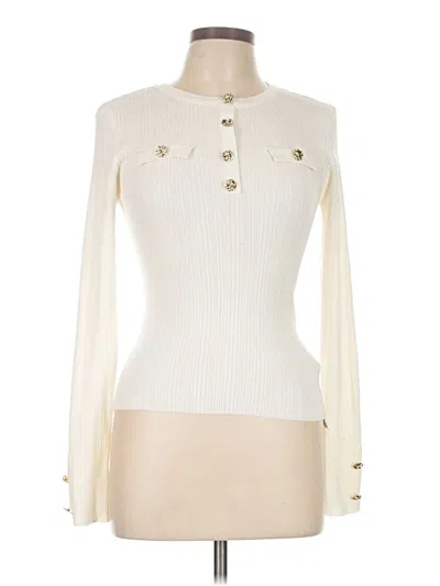 Pre-owned Love Tree Long Sleeve Top Ivory Tops In White