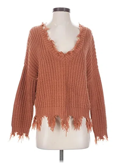 Pre-owned Love Tree Pullover Sweater In Brown