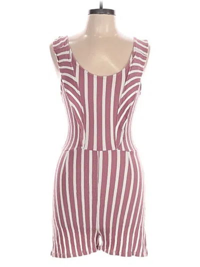 Pre-owned Love Tree Romper In Burgundy