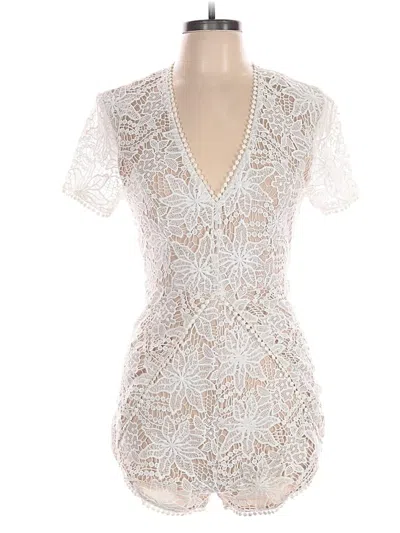 Pre-owned Love Tree Romper In White