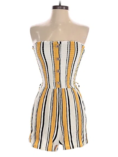 Pre-owned Love Tree Romper In Yellow