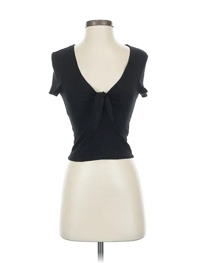 Pre-owned Love Tree Short Sleeve Top Black Sweetheart Neckline Tops