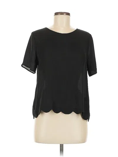 Pre-owned Love Tree Short Sleeve Top Black Sweetheart Neckline Tops