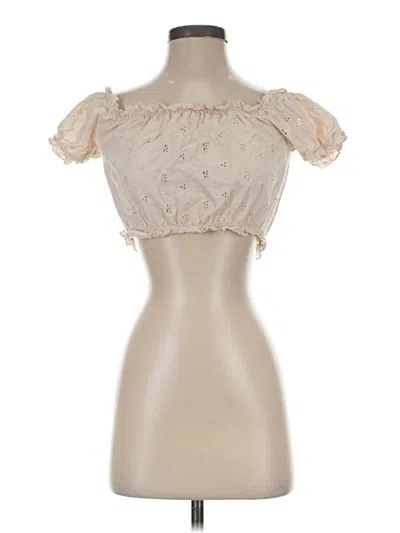 Pre-owned Love Tree Sleeveless Blouse In Ivory