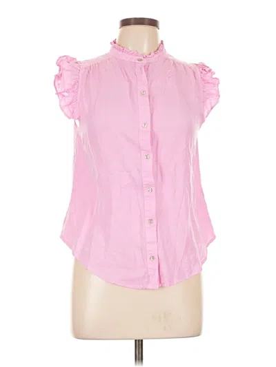 Love Tree Sleeveless Button Down Shirt In Pink