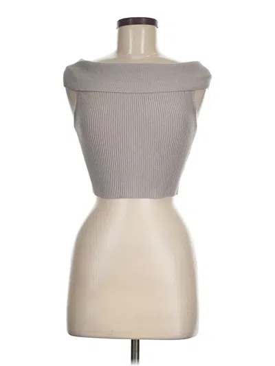 Pre-owned Love Tree Sleeveless Top Gray Strapless Neckline Tops