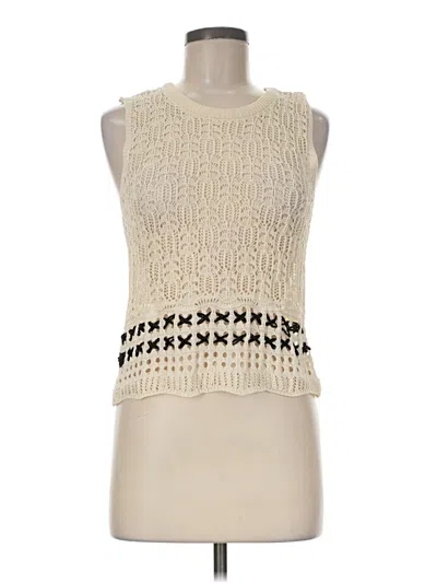 Pre-owned Love Tree Sleeveless Top Ivory Strapless Neckline Tops