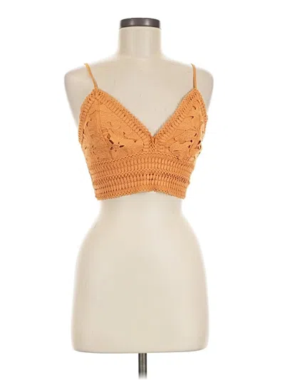 Pre-owned Love Tree Sleeveless Top Orange Sweetheart Neckline Tops