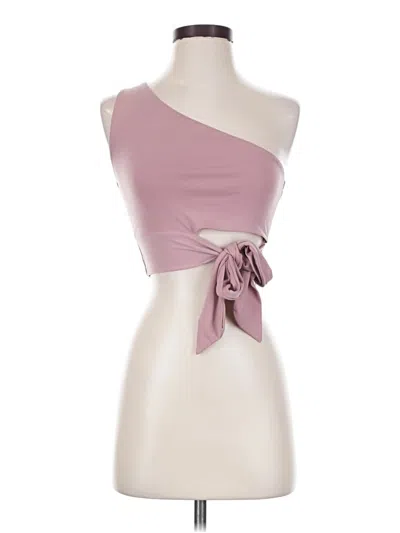 Pre-owned Love Tree Sleeveless Top Pink One Shoulder Neckline Tops
