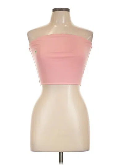 Pre-owned Love Tree Sleeveless Top Pink Strapless Neckline Tops