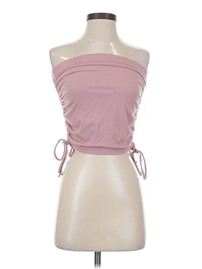 Pre-owned Love Tree Sleeveless Top Pink Strapless Neckline Tops