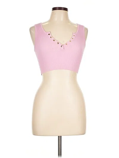 Pre-owned Love Tree Sleeveless Top Pink Sweetheart Neckline Tops