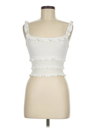 Pre-owned Love Tree Sleeveless Top White Sweetheart Neckline Tops
